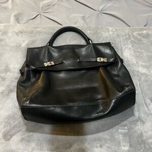 Zara Black Leather Satchel